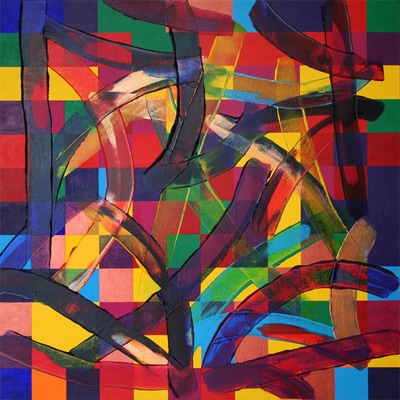 Beethoven Symphony No. 7, 2nd Movement synaesthesia painting by Ali Barker (SOLD)
