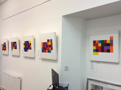Four-Dimensional Colour at dot-art Gallery, daily sound translation synaesthesia paintings by Ali Barker