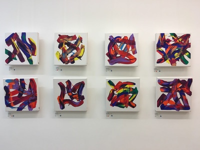 Four-Dimensional Colour at dot-art Gallery, expressive synaesthesia paintings by Ali Barker