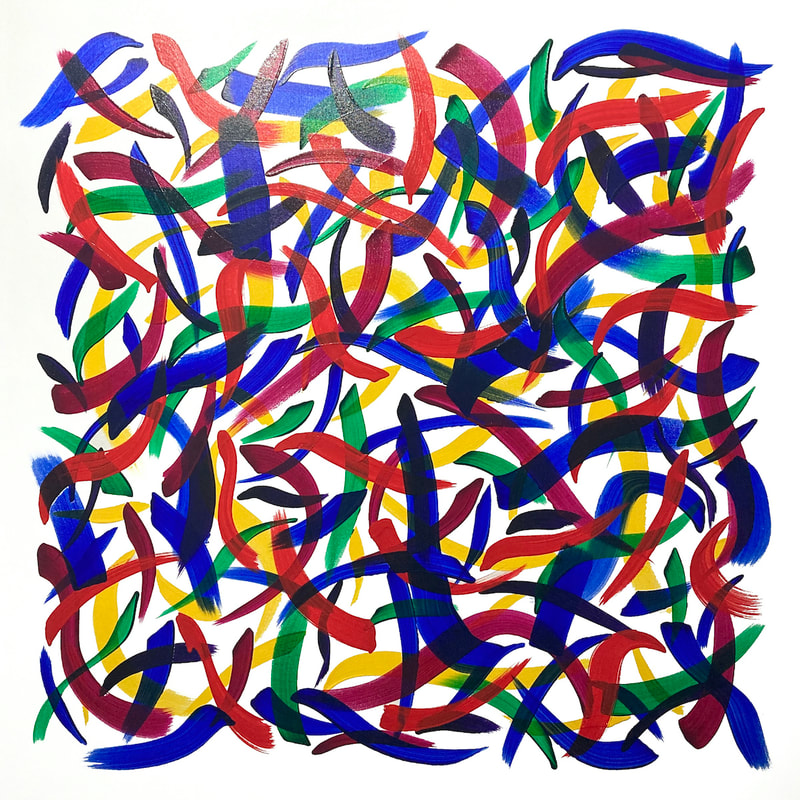 Elgar: Pomp and Circumstance March No. 4 colourful synaesthesia painting by Ali Barker