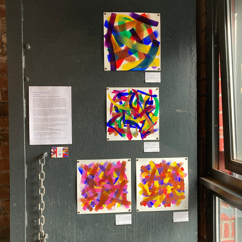 Ali Barker Music-Colour-Paint exhibition installation view