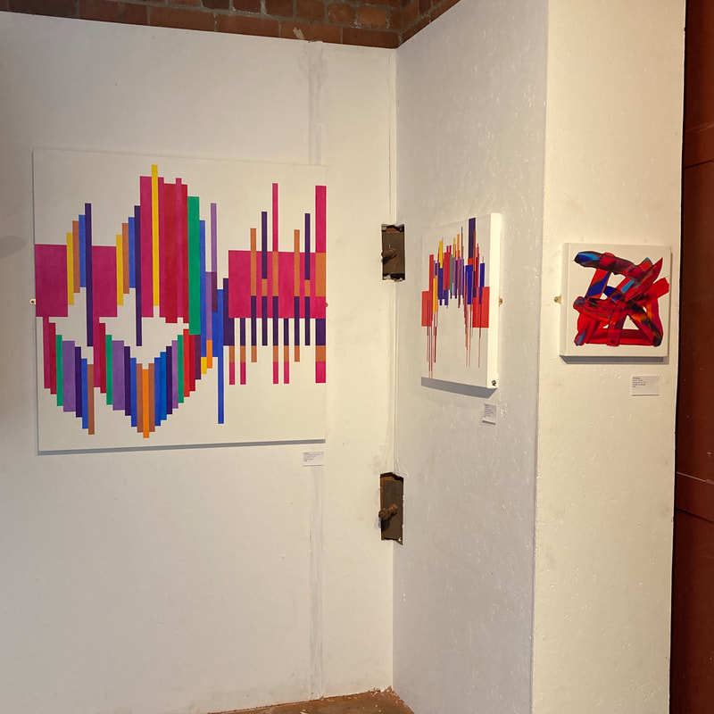 Ali Barker Music-Colour-Paint exhibition installation view