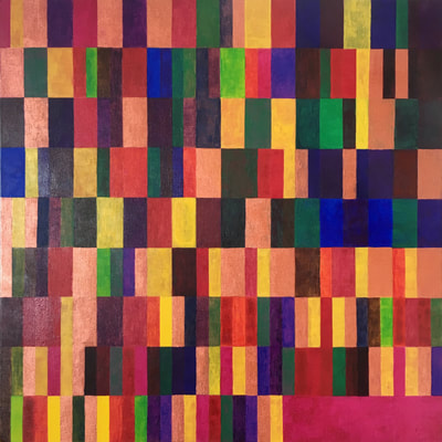 Layered Fugue 2 synaesthesia painting by Ali Barker