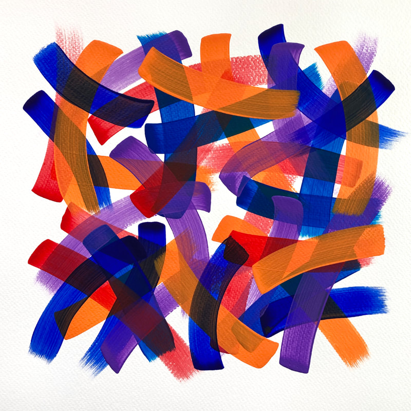 The Safe-Kept Memory Grace-Evangeline Mason colourful synaesthesia artwork by Ali Barker (SOLD)